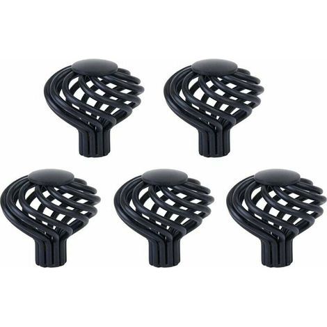 Bouton de meuble en fer forgé noir – Lot de 5 – Diamètre 1.3 pouces – Installation facile pour armoires et tiroirs - 3inch (1/4)