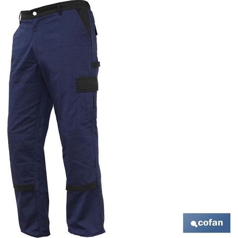 Pantalon de travail flexible Jano Slim Fit bleu marine/noir T-44 (1/3)