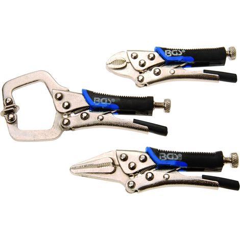 Pinze a morsa mini assortite - set di 3 pinze a morsa BGS Technic
