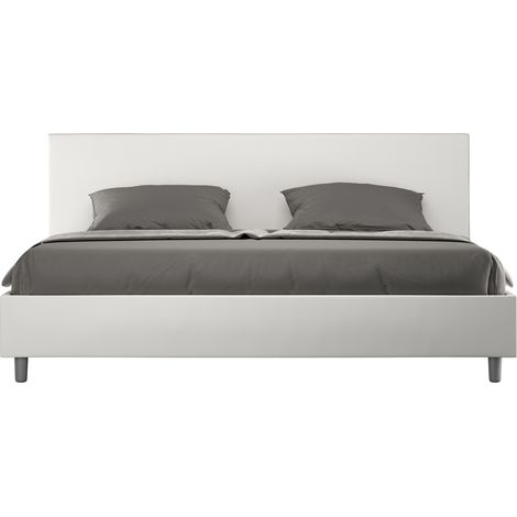 Letto Matrimoniale Large 180x200 cm Senza Rete Adele Bianco (1/5)