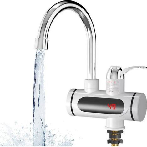 Robinet Électrique Сhauffe-Eau Instantané,Robinet Électrique de Cuisine,220V 3000W avec Affichage de la Température (1/4)