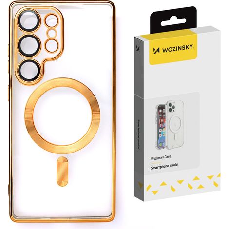 Coque Wozinsky plaquée or avec MagSafe pour Samsung Galaxy S25+ - Or