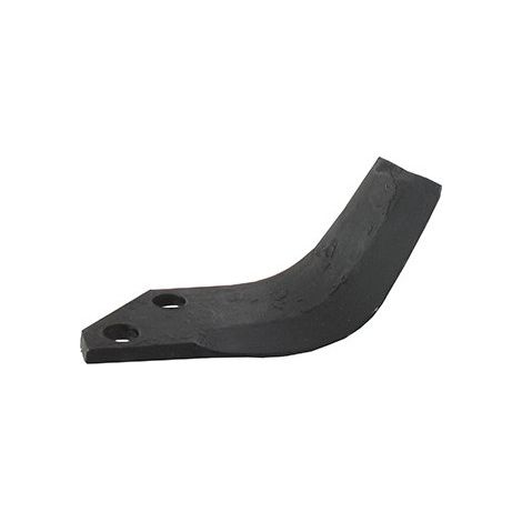 Cuchillo de fresa recto para motocultor compatible con BCS modelo 725 - Longitud: 115 mm, diámetro de agujero ø 10,5 mm, distancia entre agujeros 27 mm. Tipo Labour. R