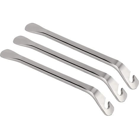 Démonte-pneus 3 pièces pour vélos, démonte-pneus Tyre Monkey, kit de réparation de pneus avec démonte-pneus en acier inoxydable et outil de démontage en fer (1/5)
