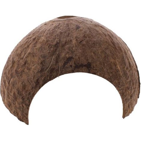 Maison en noix de coco naturelle pour terrarium pour reptiles/amphibiens abri décoratif à grimper coquilles de noix de coco (1/4)