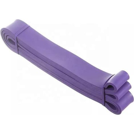 Bande élastique longue, bande de résistance pour le fitness, l'entraînement en salle ou à domicile, la rééducation gymnique, niveau de résistance 28-38 kg, violette (1/5)