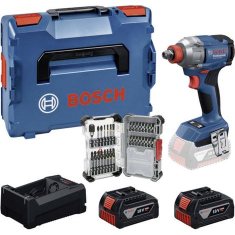 Visseuse à chocs sans fil GDX 18V-285 Bosch, 2x 5,0 Ah et chargeur + kit d'embouts en L-BOXX (1/4)