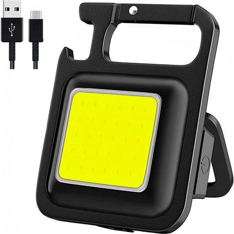 (1 Pièces)Lampe de Poche Porte Clés, Lampes de Travail Portable LED Lampes d'inspection Rechargeable 500 Lumens, Petites Porte clés Lampes de Poche (1/5)