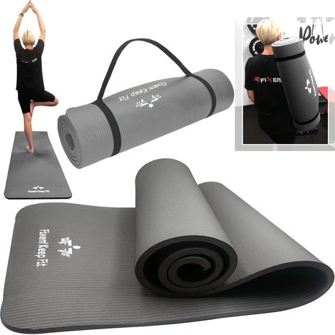 Yogamatte 1,5 cm, Grau, 190 x 63 cm