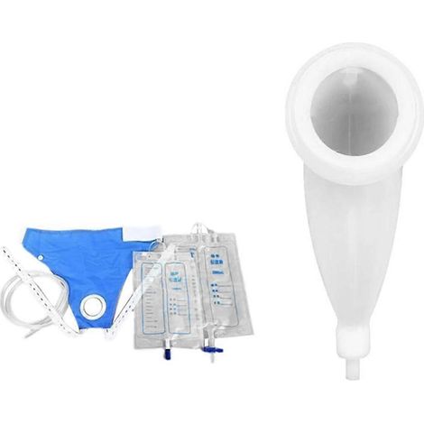 Cathéter collecteur d'urine portable, poche à urine réutilisable en silicone pour hommes, dispositif anti-fuites pour le contrôle de la vessie (1/5)