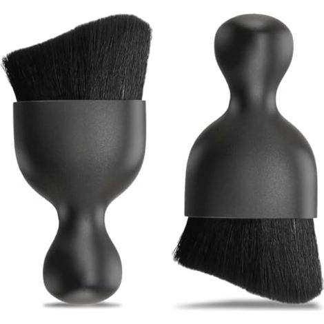 Lot de 2 brosses de nettoyage d'intérieur de voiture avec poils ultra doux, brosses à poussière anti-rayures pour intérieur de voiture, brosse multifonction pour tableau de bord, aérations (1/5)