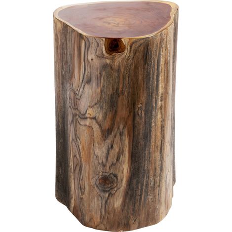 Table d'appoint suar marron style ethnique finition naturelle - Marron bois naturel suar (1/5)