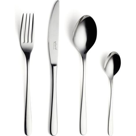 vivo Villeroy & Boch Group New Fresh Basic Set Di Posate 24 Pz. 24 Pezzi, Lavabile in Lavastoviglie, 6 Persone, Forchette, Coltelli, Cucchiaio, Acciaio Inossidabile