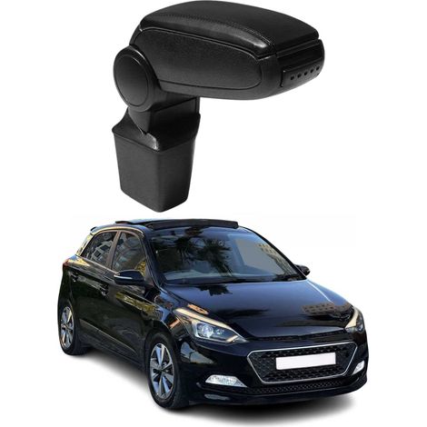 OMAC Armlehne für Hyundai i20 2015-2020 - Snap-On - ABS + Kunstleder - Keine Bohrung oder Installation - Einfache Montage Black (1/5)