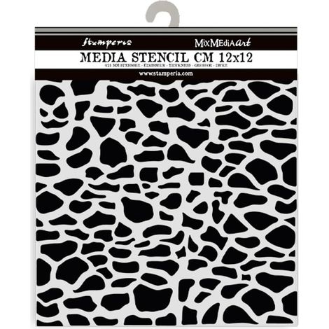 Thick Stencils for Scrapbooks, Albums, Cards, Bullet Journalling, Flexible Material, Easy to Clean, for Hobbies, Crafts and Gifting (Silent Sea, Stones Pattern) (1/2)