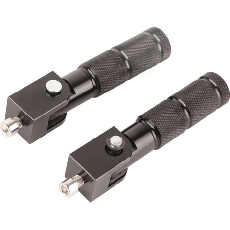 Repose-pieds Aluminium 2 Pièces pour Moto Voiture Électrique, Tige de Support Pliable 90° Universelle 8mm, Noir (1/5)