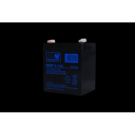 MWP 5-12L: MWP 5-12L Batterie (Lange Lebensdauer, 12V-5Ah, Faston 250)