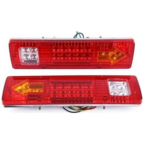 kit Feux Remorque Led, Lot de 2 feux arrière 19 LED pour voiture, camion, remorque, van - Étanche 12 V (1/5)