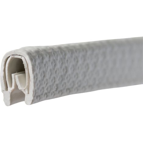 Kantenschutz Klemmber.1-2mm L.100m B.6,5mm H.9,5mm weiß-grau TECWERK (1/2)