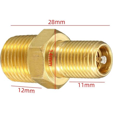Leichter Messingkompressor, NPT-Gewinde, 1/4"-Druckluftventil aus Messing, Reifenventiladapter, Luftkompressor, Autoventil, Füllventil, Prüfventil, Ventile (1/5)