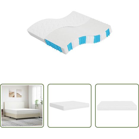 vidaXL Soutien du dos -  Matelas à ressorts ensachés dureté moyenne 180x200 cm (1/5)