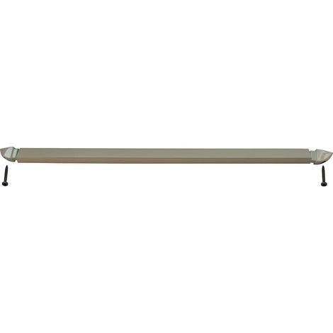 Rail de 42 cm en aluminium avec embouts pour motorisation de volet battant - blanc (1/2)