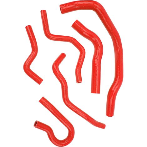 Tuyau Silicone Radiateur 6 Pièces Kit Transfert Liquide de Refroidissement Civic Type R EK EG B16A B18C B20B 1992-2000 Rouge (1/5)