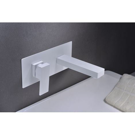 IMEX GLE020/BL SUIZA Grifo de Lavabo Empotrado Blanco Mate - ref: GLE020/BL (1/3)