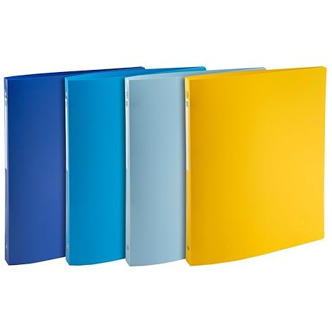 Classeur 4 anneaux plastifié Bee Blue Exacompta - couleurs assorties - Lot de 4 (1/5)