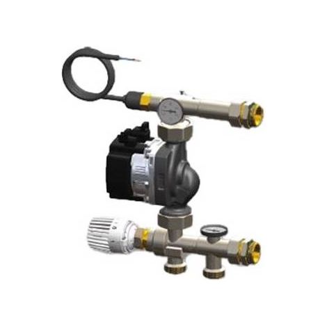 Regolazione termostatica da 20 a 70°C. Circolatore elettronico ad alta efficienza. Termostato di sicurezza 55°C. Termometri su mandata e ritorno.(DianFlex) Misura: 1"