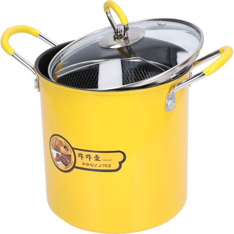Friteuse japonaise miniature de 3 litres en acier inoxydable avec filtre à huile et couvercle pour la cuisine domestique (1/5)