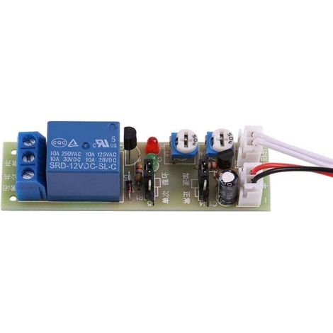 AIPERQ Jeffergarden Module de relais de commutateur de marche/arrêt de temporisation de cycle infini réglable (DC12V, 0-15min) (1/4)
