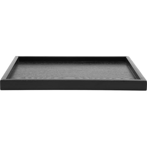 Plateau de service rectangulaire en bois massif pour thé, café, collation, repas, restaurant, 2