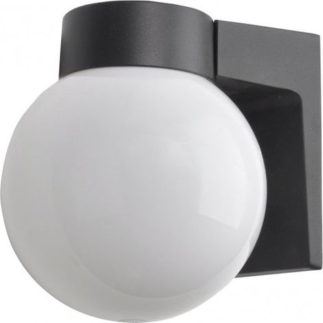Aplique exterior aluminio procyon 1xe27 negro 18x15x18 cm ip4