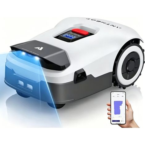 Robot tondeuse Genie 800 – Sans fil périphérique, jusqu’à 1500 m², navigation RTK + vision 4 caméras, évitement intelligent des obstacles, contrôle par application