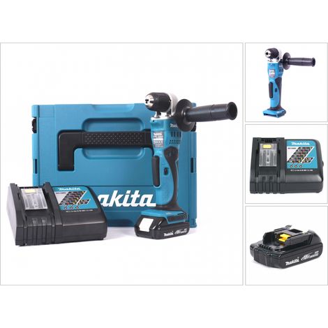 Makita DDA 351 RY1J Trapano angolare a batteria 18V / 13,5Nm + 1x Batteria 1,5Ah + Caricabatterie + Valigetta Makpac