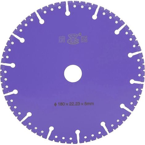 Lame de scie diamantée brasée sous vide pour la démolition de carreaux de céramique, disque de coupe, disque de meulage, diamètre 180 mm