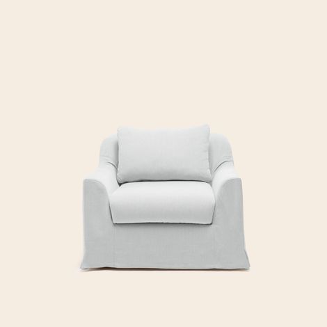 Fauteuil en Revêtement en tissu naturel CLARIBEL