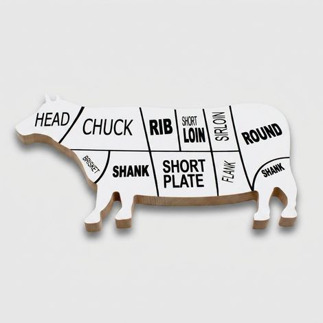 Küchenschneidebrett aus geformtem Buchenholz Mucca (1/2)