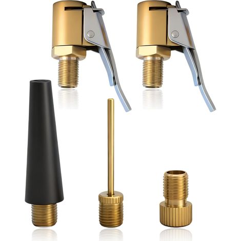 Bicycle Valve Adapter Kit Universal Presta Schrader Adapter, Auto Valve Tip for Air Pump, Needle Ball, Inflating Accessories Bicycle Car Tyre Balloons (1/5)