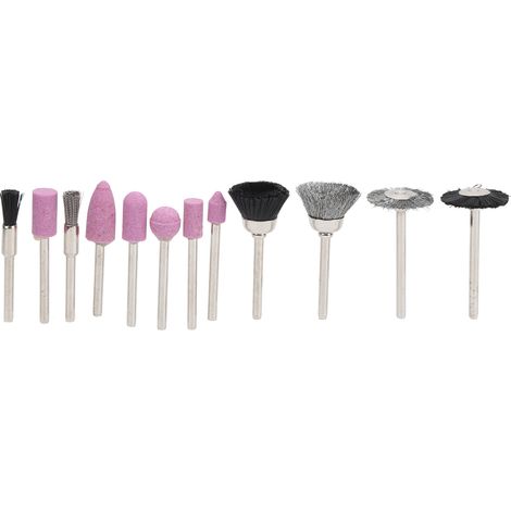 Ensemble de 4 outils de ponçage pour le travail du bois : brosse métallique, disques de polissage en nylon, embouts de meulage et quincaillerie. (1/5)