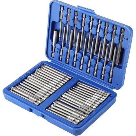 50PCS Longs Embouts Tournevis Tournevis Magnétiques, Fentes Croisées Forme U, Embouts Hexagonaux Sécurité, Kit Tournevis Magnétique Extra Long Tête Fleur Prunier Croix En Forme U Avec Boîte Rangement