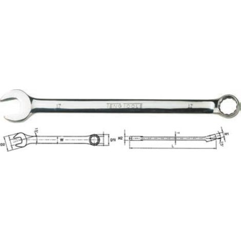 Llaves combinadas poligonales 116490103                 Tamaño 11 mm D1 16.7 mm D2 23.1 mm L 188 mm