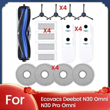 Kit de aspiradora de 17 piezas: rodillo, cepillo lateral, filtro, mopa, bolsa para el polvo (1/4)