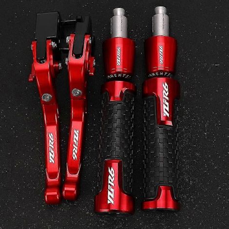 Leviers de frein et d'embrayage réglables et poignées de guidon compatibles avec les motos Yamaha YZF-R6 (2005-2016, 2015, 2014, 2013, 2012, 2011). (1/5)
