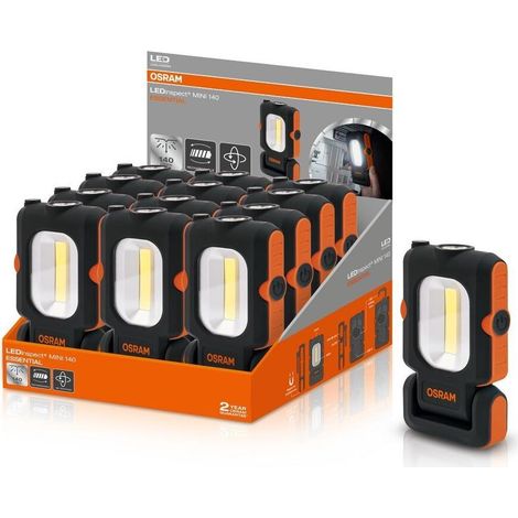 Lampada portatile osram ledinspect mini 140 essential ricaricabile rotazione 180°
