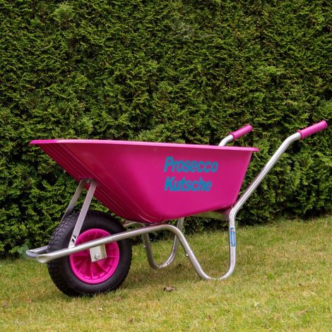 Schubkarre Proseccokutsche PP 100 L 250 kg Gartenschubkarre Schiebkarre pink (1/5)