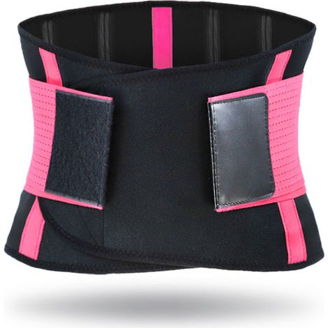 Ceinture De Soutien Lombaire - 7 Renforts Rigides - Maille Respirante - Ajustement Double Par Sangles - Pour Douleurs Lombaires Sciatalgies Hernies Discales Scolioses - Taille Unique