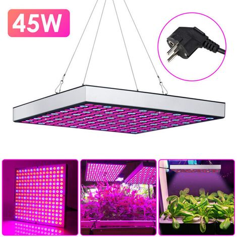 45W Lampe Horticole LED Croissance Floraison, Lampe de Culture LED Grow Light Indoor 225LEDs (1/4)