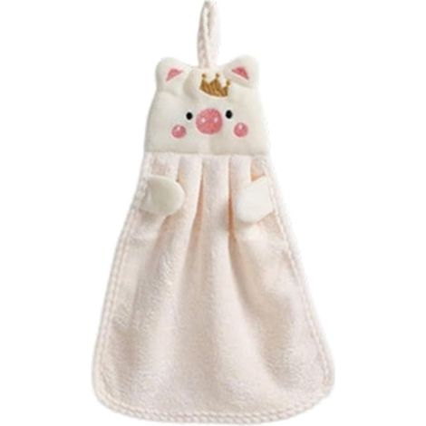 Suspended Hand Towel for Cotton, Coral Ultra Soft Towel (White) (1/5)